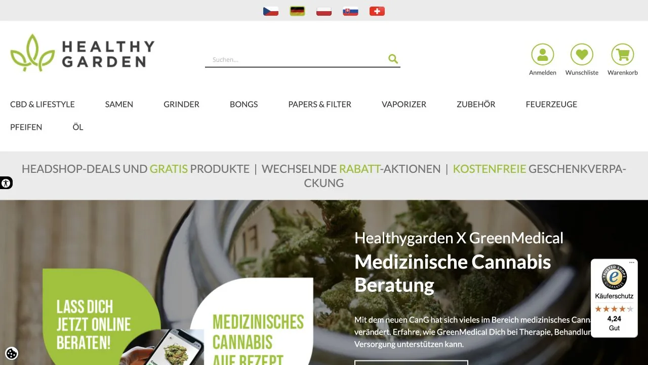 Healthygarden e-Commerce · Headshop